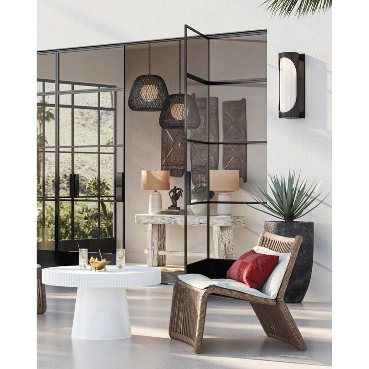 Owen Off-White Ceramic Table Lamp with Linen Shade