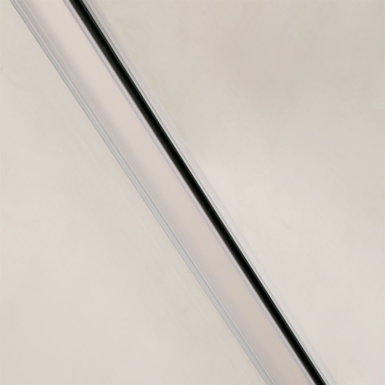 48"W x 76"H Chrome Sliding Shower Door with Tempered Glass
