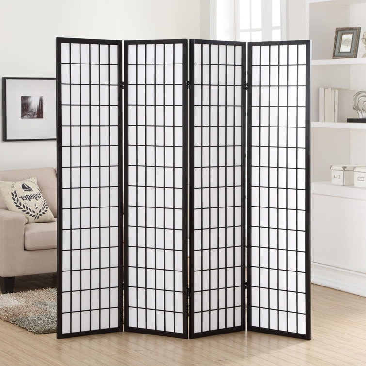 Rosewood 6 ft Tall Shoji Screen with Spruce Frame
