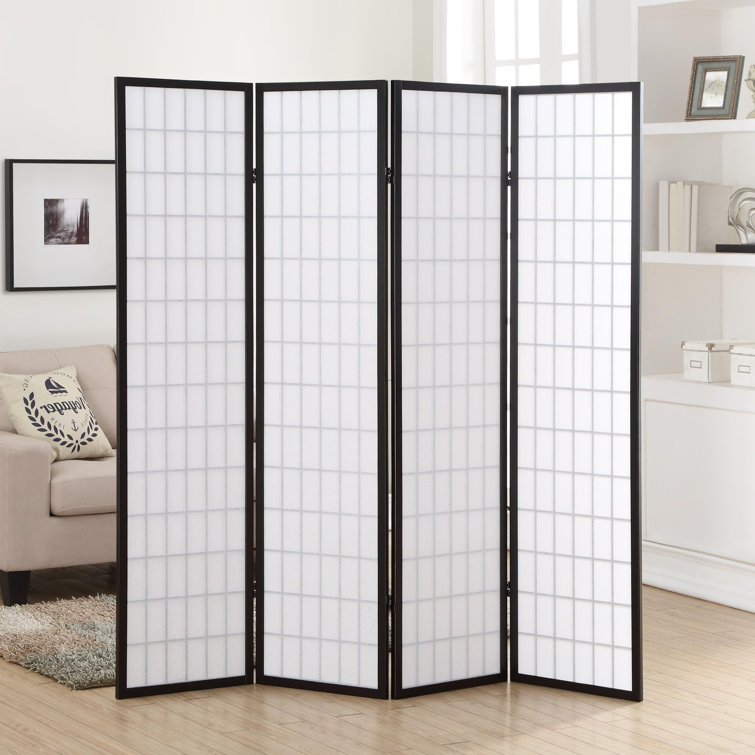Rosewood 6 ft Tall Shoji Screen with Spruce Frame