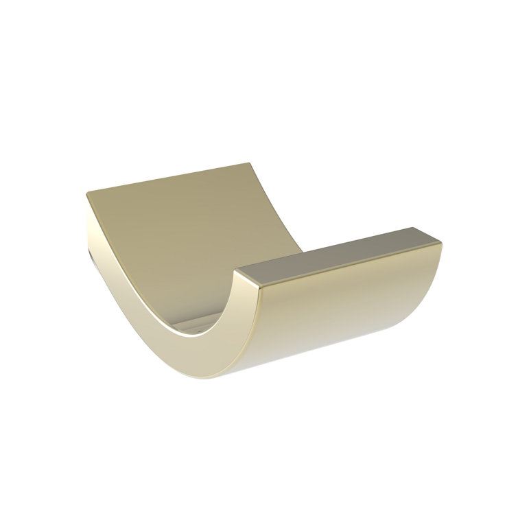French Gold Solid Brass Single Robe Hook