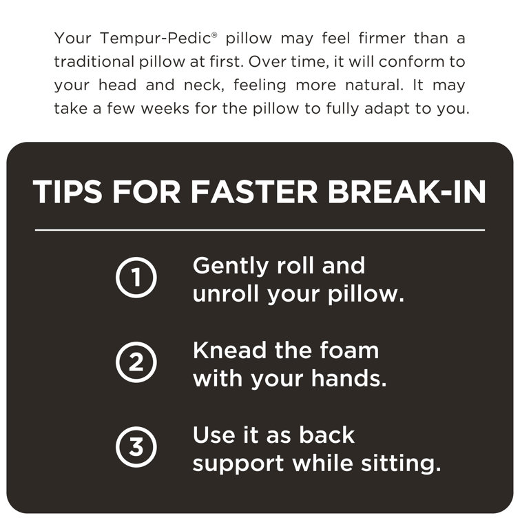 Tempur-Pedic Queen Light Blue Cooling Memory Foam Pillow