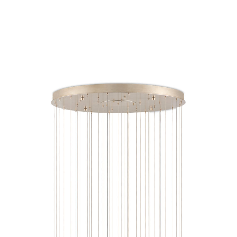 Alsop 36-Light Brown and Silver Multi-Drop Pendant