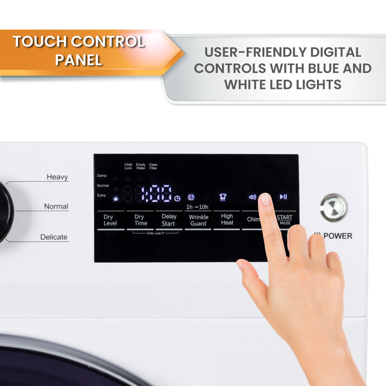Equator 24" White Front Load Dryer with Moisture Sensing