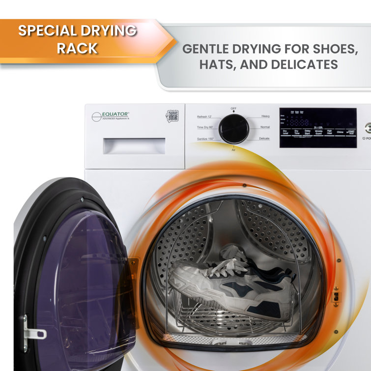 Equator 24" White Front Load Dryer with Moisture Sensing