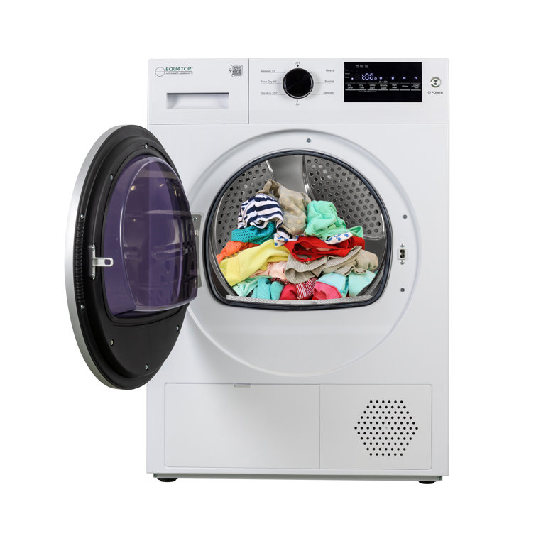 Equator 24" White Front Load Dryer with Moisture Sensing