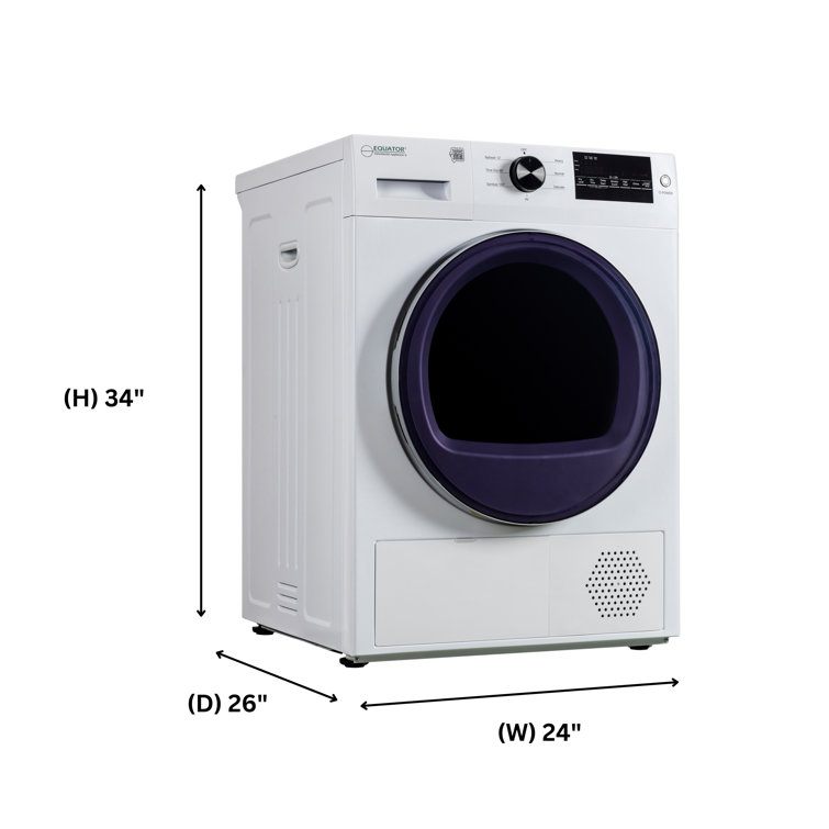Equator 24" White Front Load Dryer with Moisture Sensing