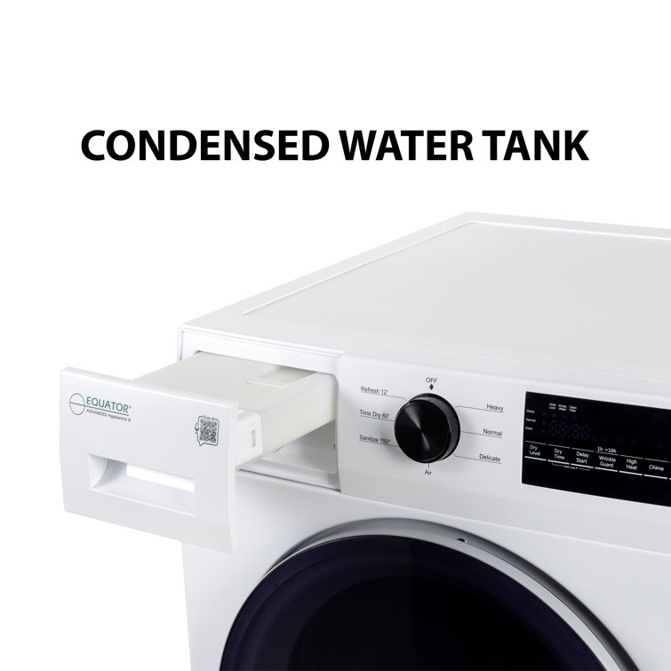 Equator 24" White Front Load Dryer with Moisture Sensing