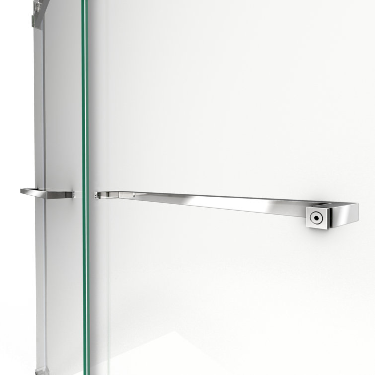 Chrome Frameless Clear Glass Sliding Shower Door, 56-60 in. W x 76 in. H