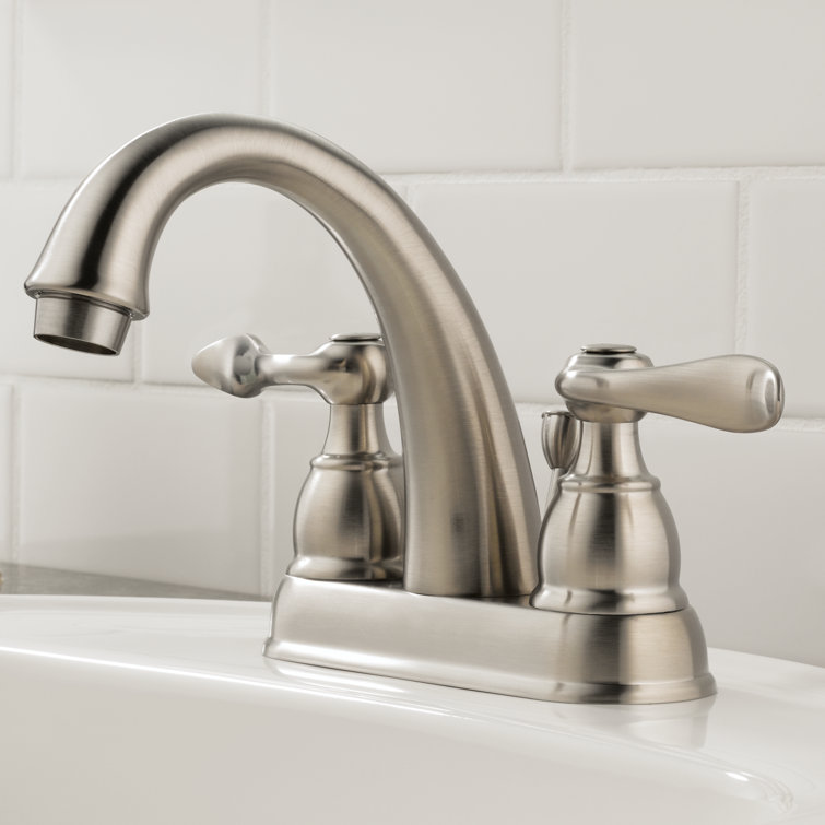Delta Windemere Dual-Handle Stainless Steel Bathroom Faucet