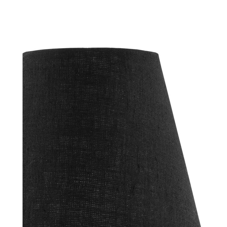 Benicio Black Marquina Marble Mini Table Lamp with Linen Shade