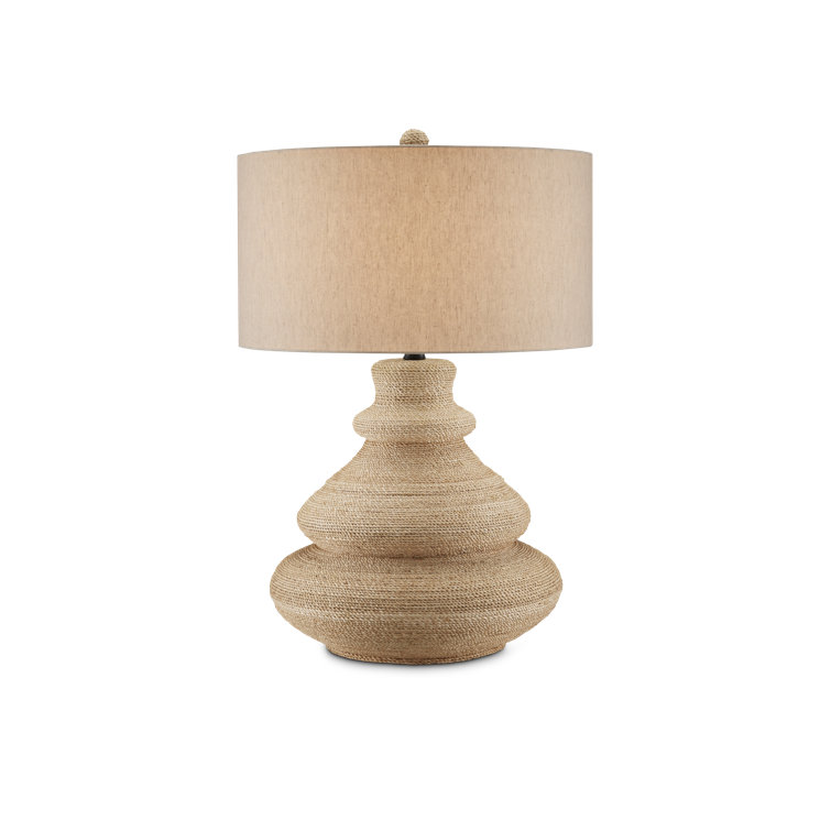 Natural Rope Table Lamp with Linen Shade