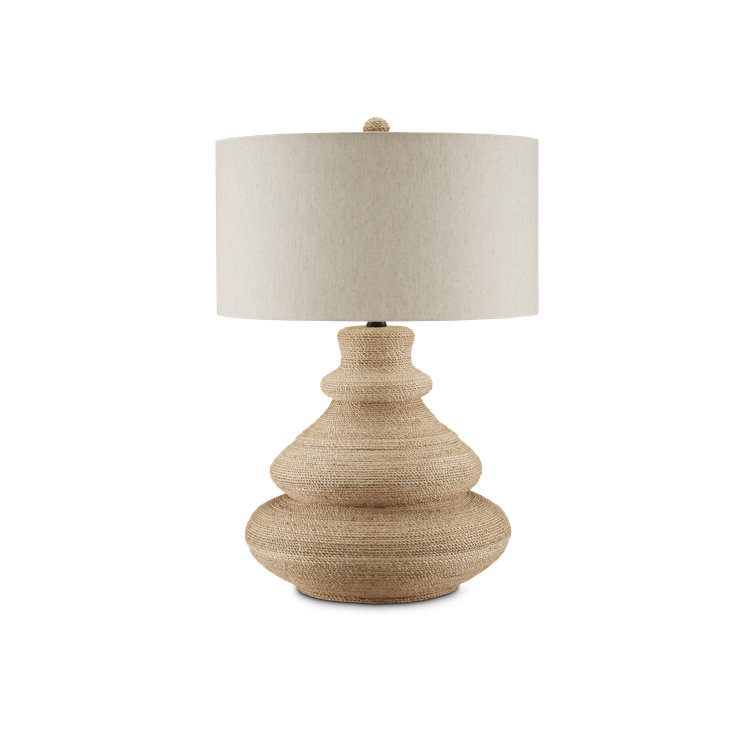 Natural Rope Table Lamp with Linen Shade