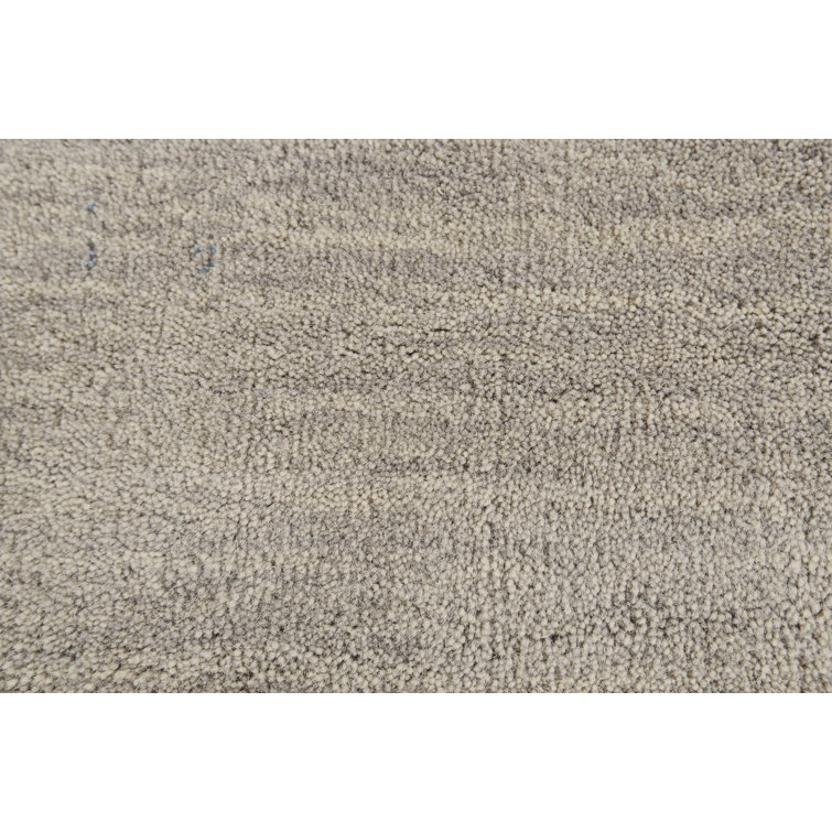 Gray Handwoven Wool Rectangular Area Rug 8' x 11'