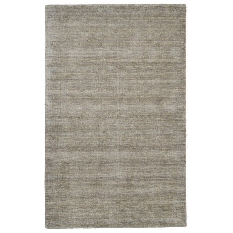 Gray Handwoven Wool Rectangular Area Rug 8' x 11'