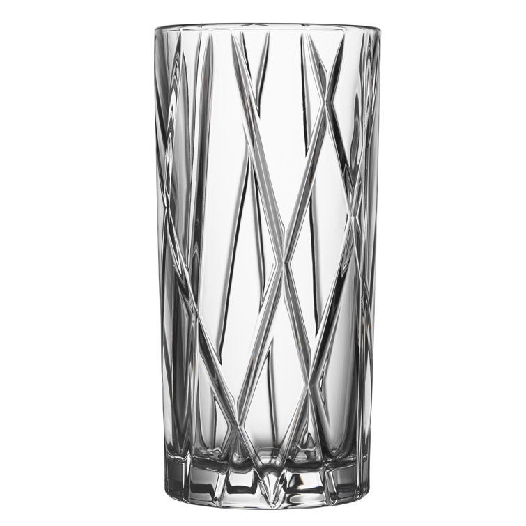 Orrefors Crystal Highball Glass Set with Asymmetric Design