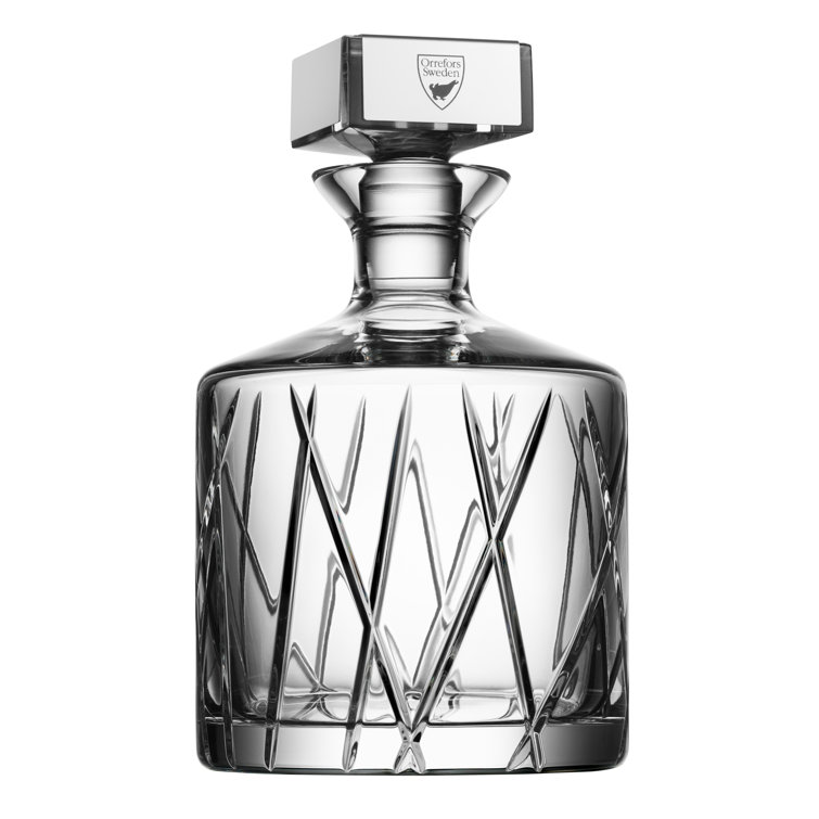 Orrefors City Clear Crystal Glass Decanter