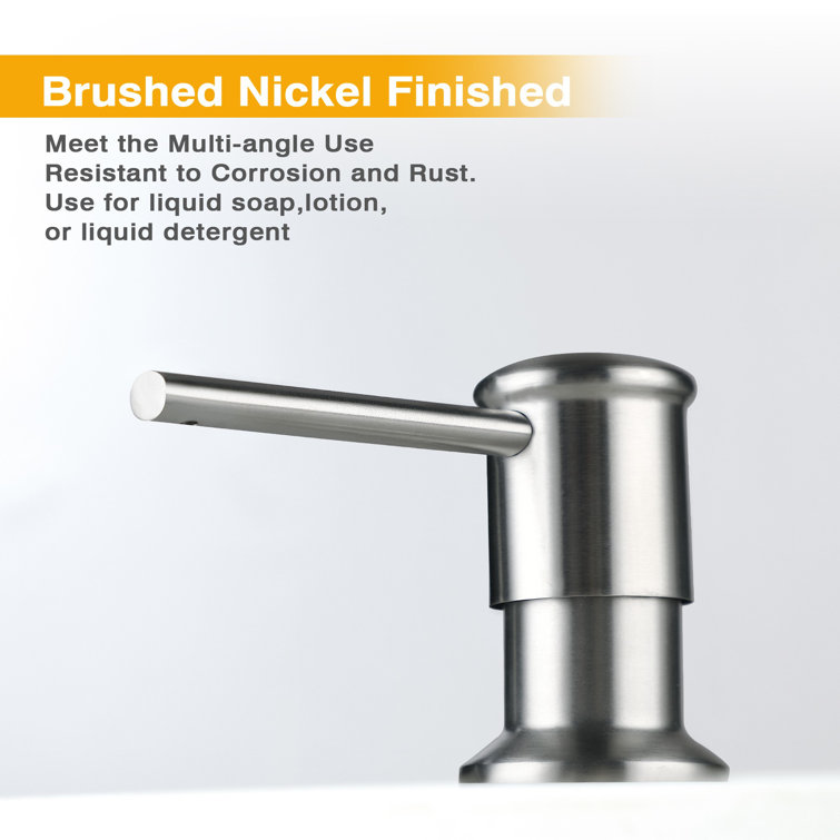 Stainless Steel Single-Handle Pull-Down Sprayer Kitchen Faucet with Soap Dispenser