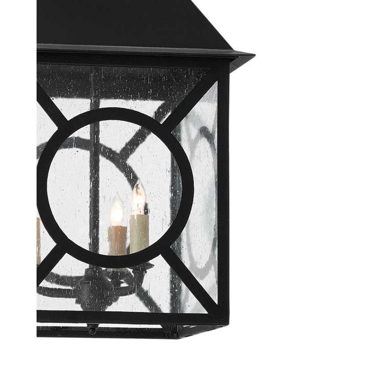 Midnight Seeded Glass 3-Light Outdoor Lantern