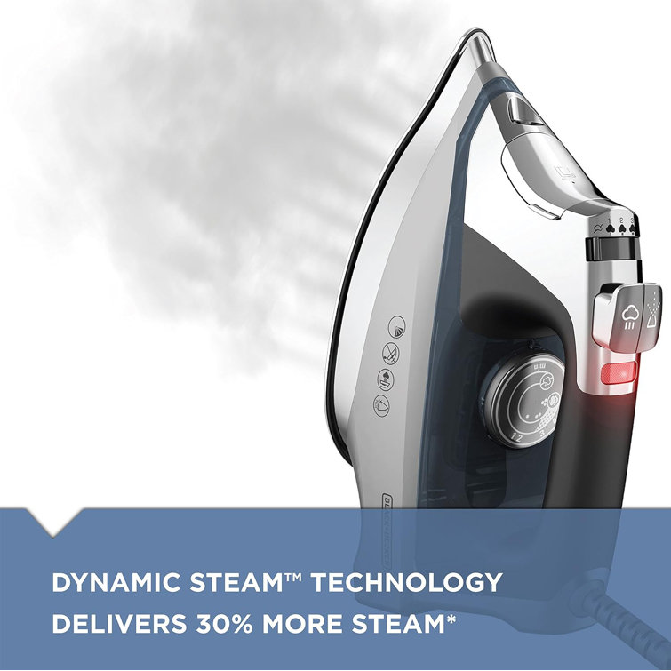 Blue Stainless Steel Burst Steam Iron with Vertical Function