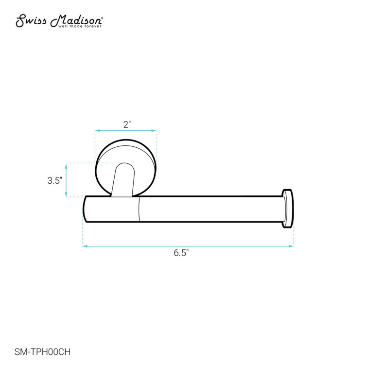 Avallon Chrome Contemporary Toilet Paper Holder