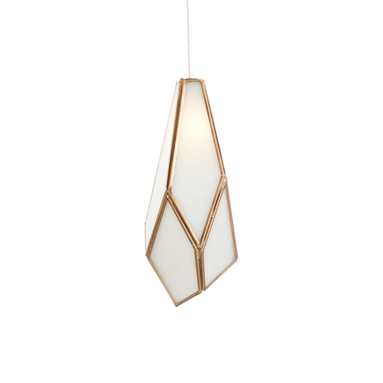 Glace 30-Light White and Brass Art Glass Pendant