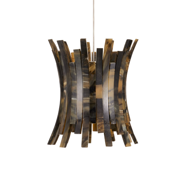Alsop 36-Light Brown and Silver Multi-Drop Pendant