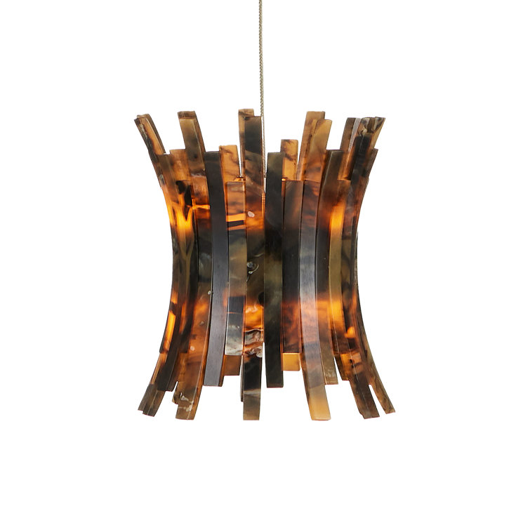 Alsop 36-Light Brown and Silver Multi-Drop Pendant