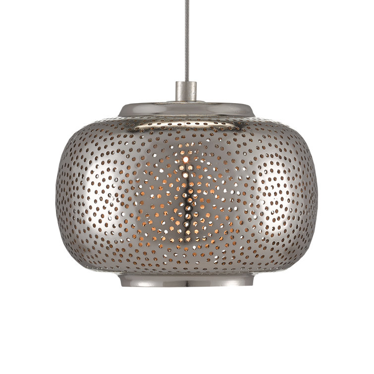 Silver Nickel 7-Light LED Island Pendant with Metal Shades