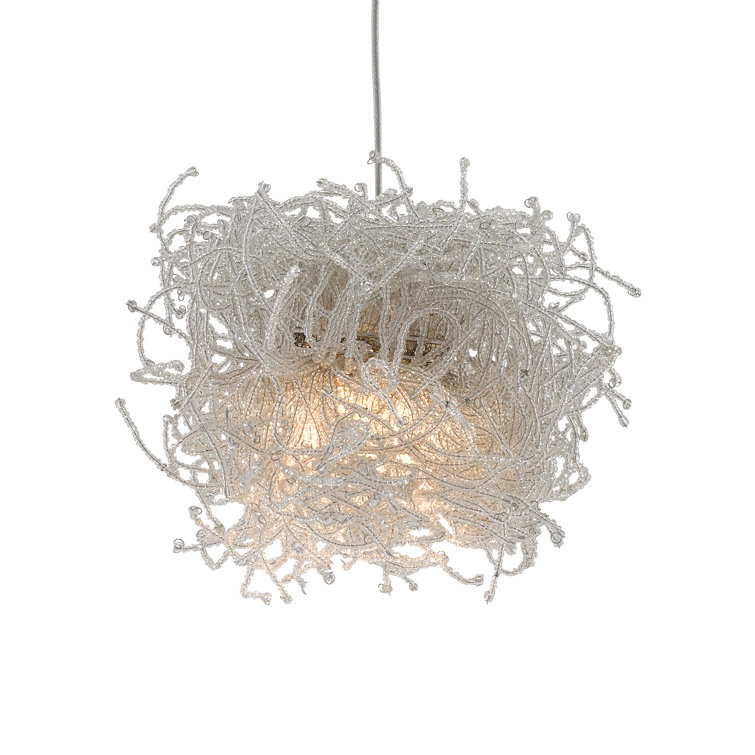 Elysian Silver Glass Bead 7-Light LED Island Pendant