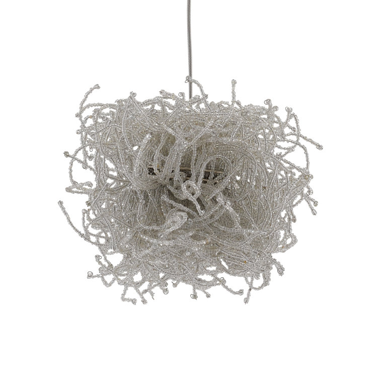 Elysian Silver Glass Bead 7-Light LED Island Pendant
