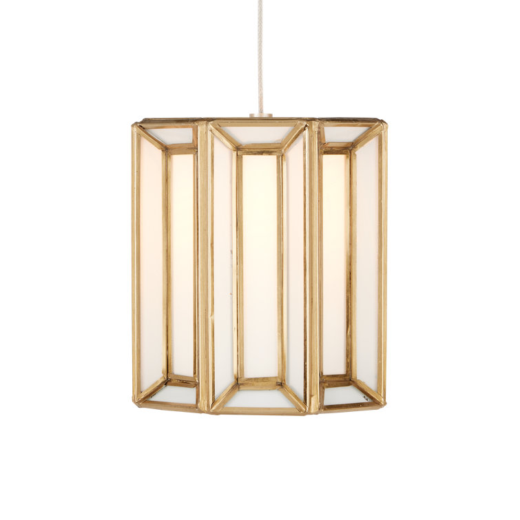 Antique Brass and Frosted Glass 15-Light Pendant
