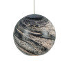 Palatino Rectangular Blue Marbled 7-Light Multi-Drop Pendant with Silver Accents