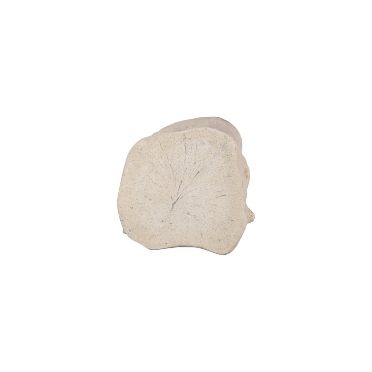 Small Roman Stone Composite Log Stool for Outdoor Use