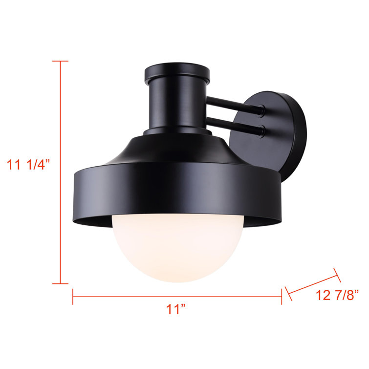 Baylor Black 11'' Direct Wired Outdoor Lantern