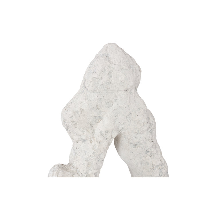 Off-White Roman Stone Resin Table Top Sculpture
