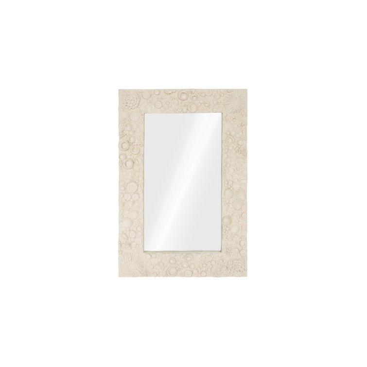 Off-White Rectangular Wood Full Length Mirror