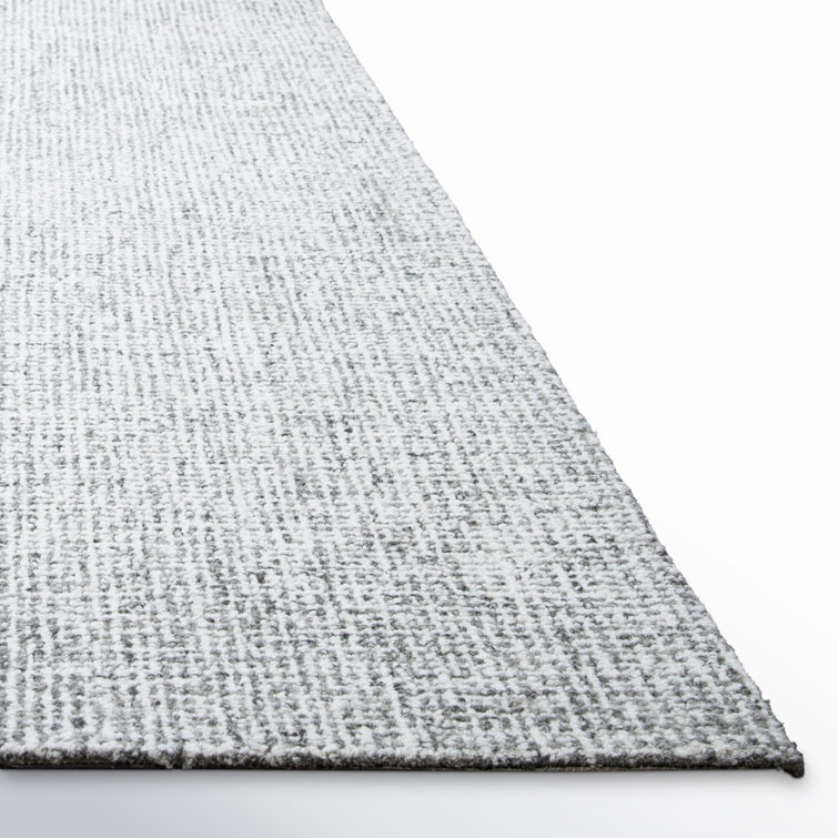 Gray Hand-Tufted Wool Rectangular Area Rug 8' x 10'