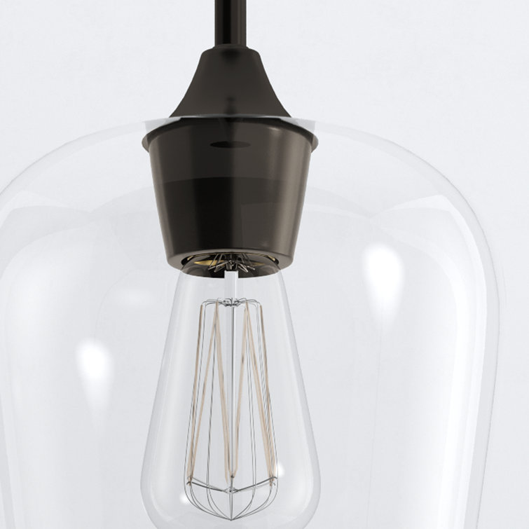 English Bronze Modern Glass Pendant Light