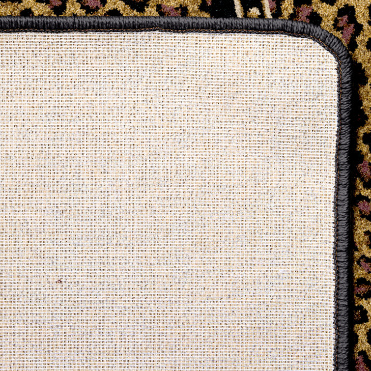 Handmade Onyx Animal Print Synthetic Rectangular Rug