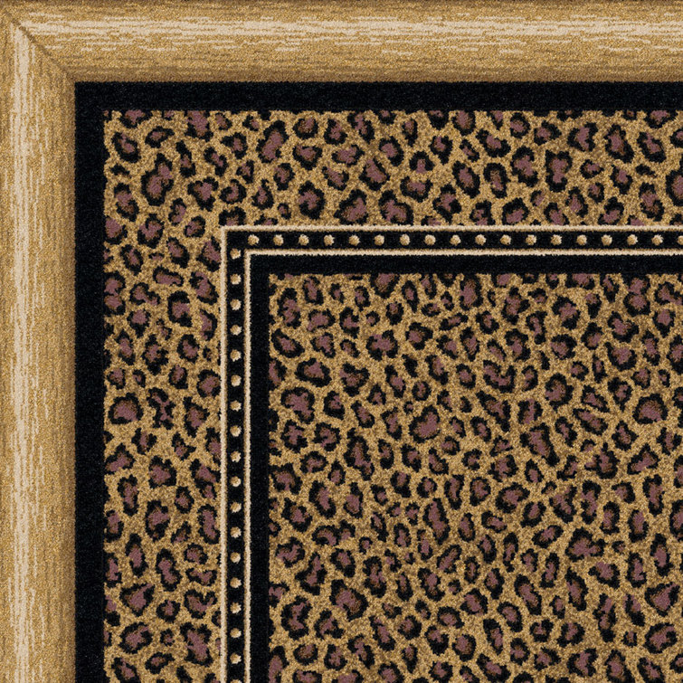 Handmade Onyx Animal Print Synthetic Rectangular Rug