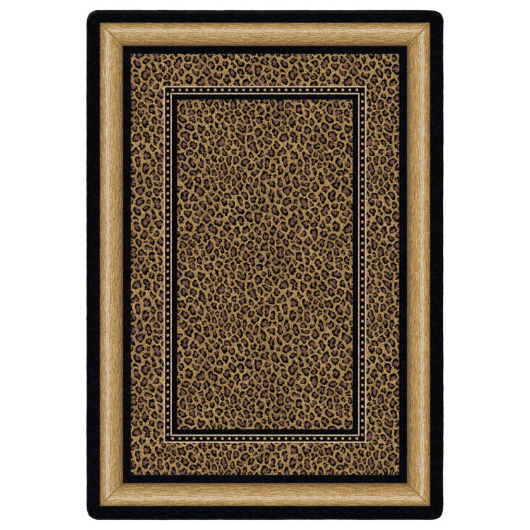 Handmade Onyx Animal Print Synthetic Rectangular Rug
