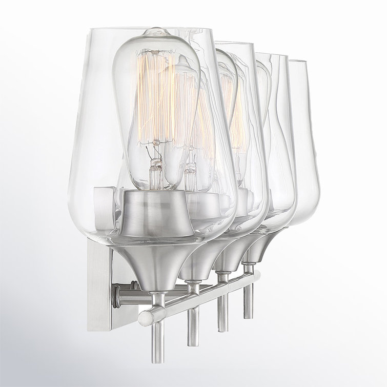 Breena 4 Light Transparent Dimmable Vanity Light