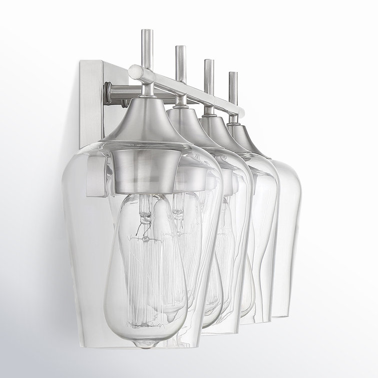 Breena 4 Light Transparent Dimmable Vanity Light