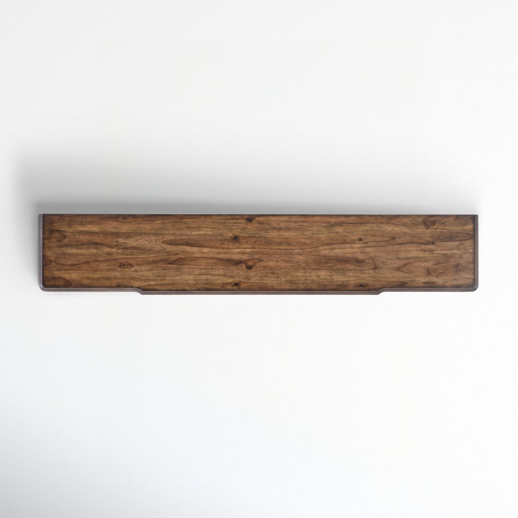 Traditional Brown Solid Wood Rectangular Console Table with Storage