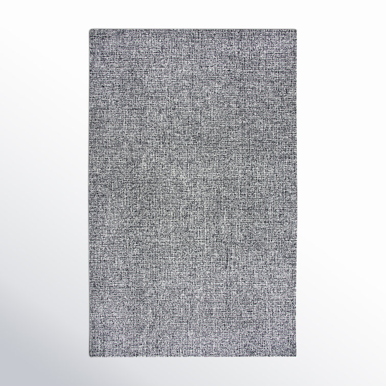 Handmade Black and White Wool Runner Rug 2'6" x 8'
