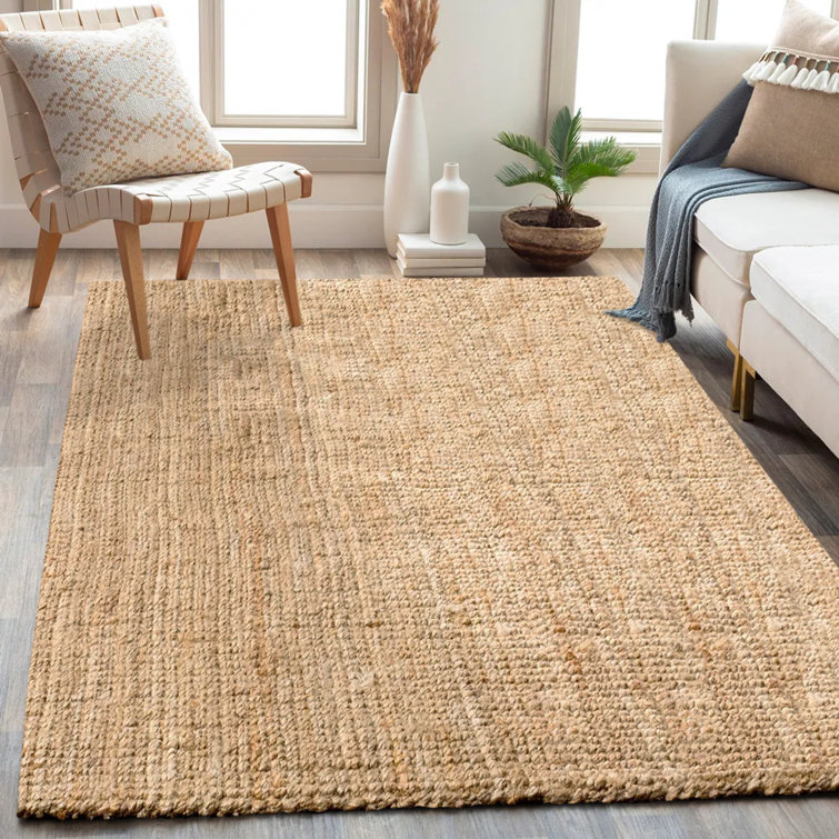 Natural Jute Handmade Flat Woven Rectangular Rug 5' x 8'