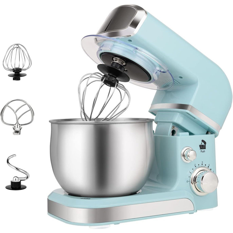 Blue 3.2Qt Stainless Steel Stand Mixer with Variable Speed