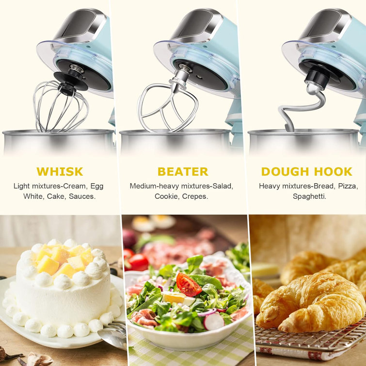 Blue 3.2Qt Stainless Steel Stand Mixer with Variable Speed