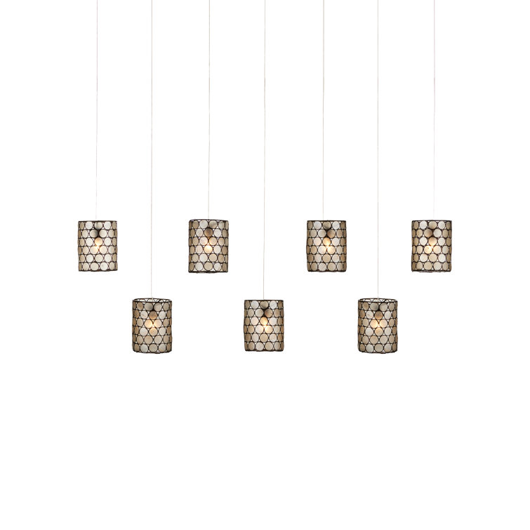 Cupertino Silver 7-Light LED Island Pendant